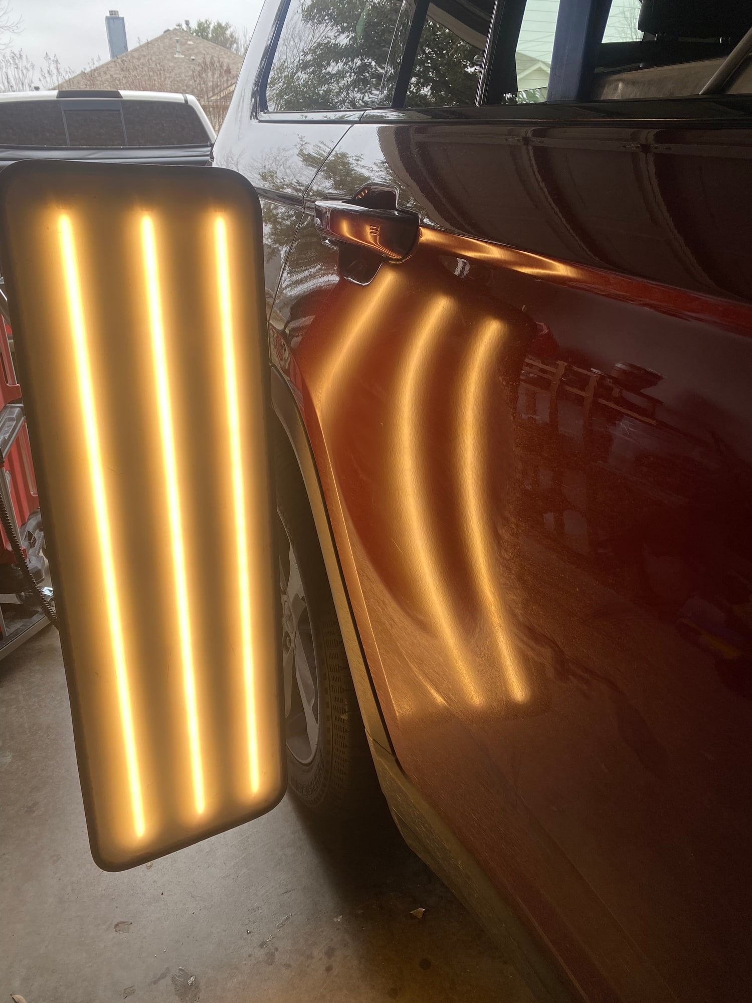 Panel finish recovery after paintless dent repair